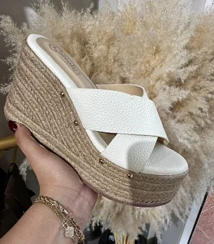 SANDALIAS 8 CM BLANCAS - SD-243