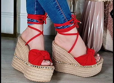 SANDALIAS 12 CM ROJAS - SD-244